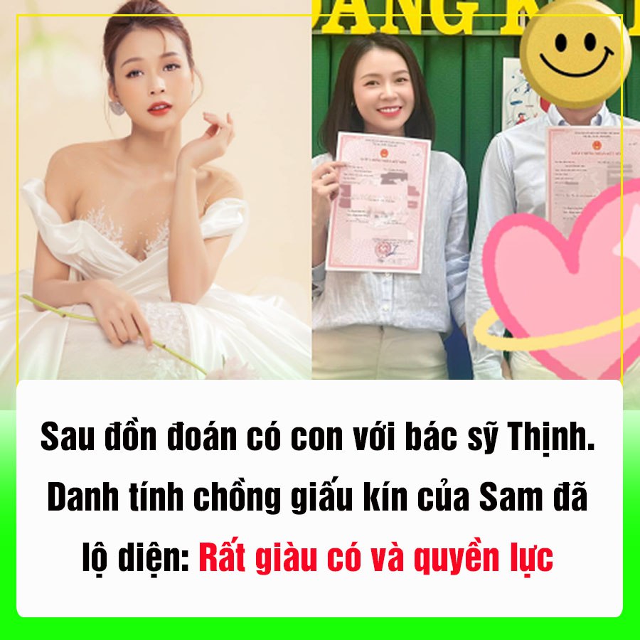 Sau đồn đoán có con với bác sỹ Thịnh. Danh tính chồng giấu kín của Sam đã lộ diện