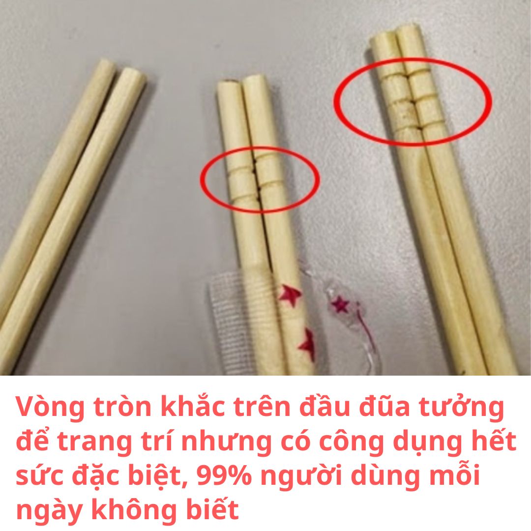 Vòng tròn khắc trên đầu đũa dùng một lần có ý nghĩa gì?