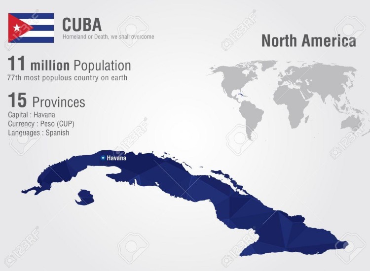 TẢI Bản đồ đất nước Cuba khổ lớn phóng to 2022