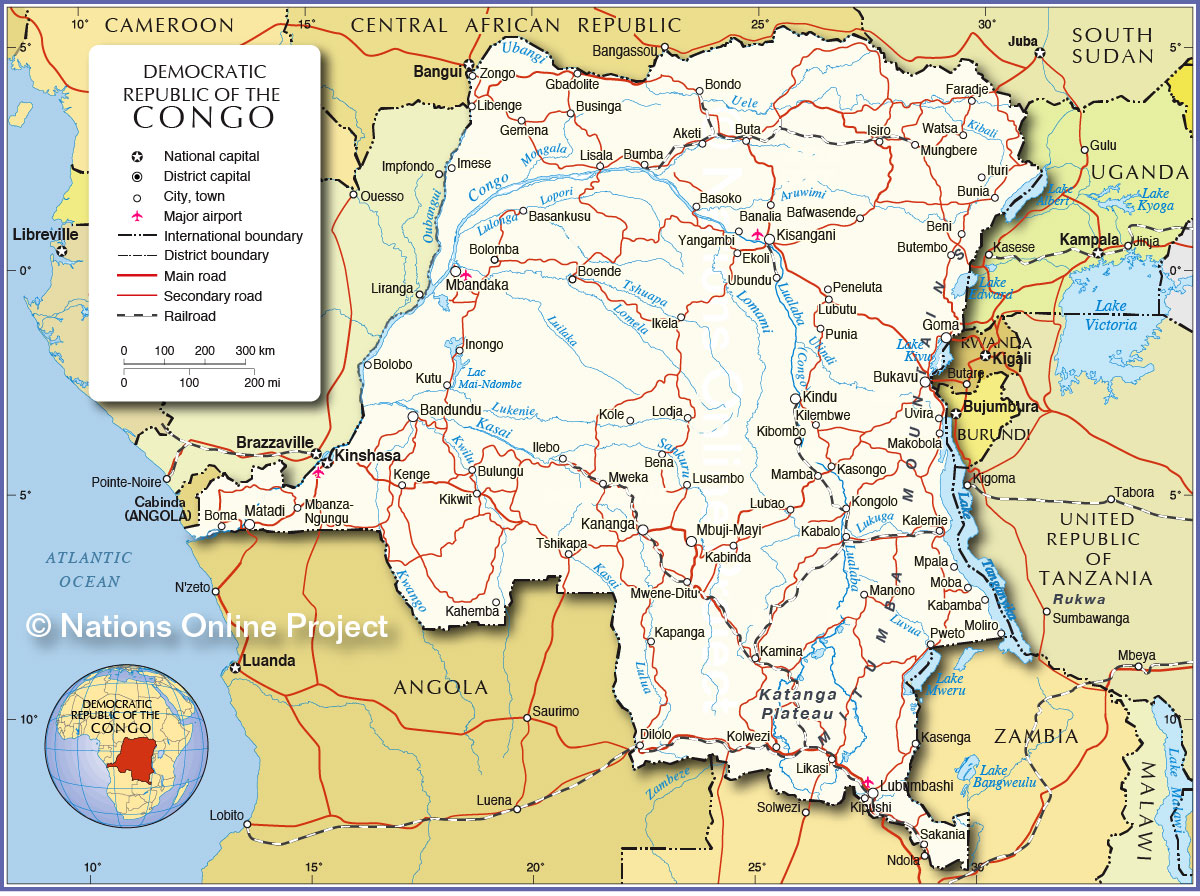 Bản đồ nước Congo (Congo Map) khổ lớn năm 2022