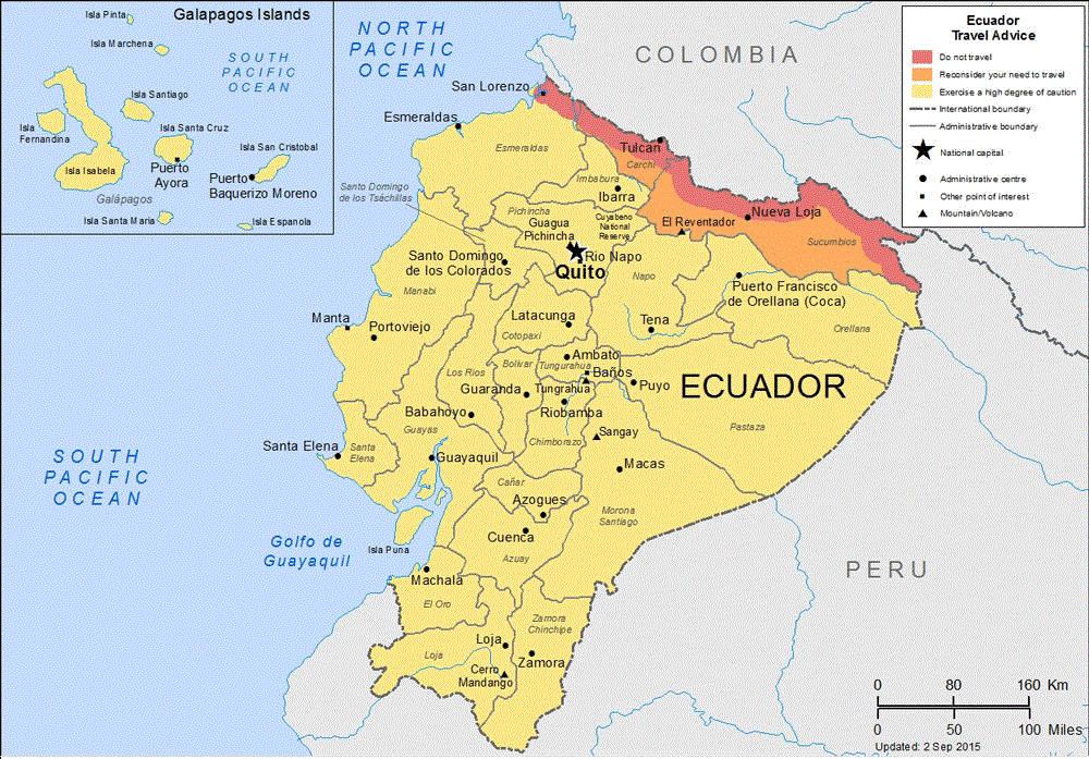 Bản đồ nước Ecuador (Ecuador Map) khổ lớn năm 2023