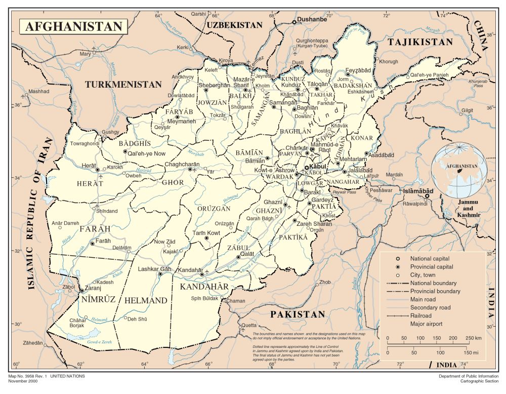 Bản đồ nước Afghanistan năm 2023 và lịch sử & vị trí địa lý