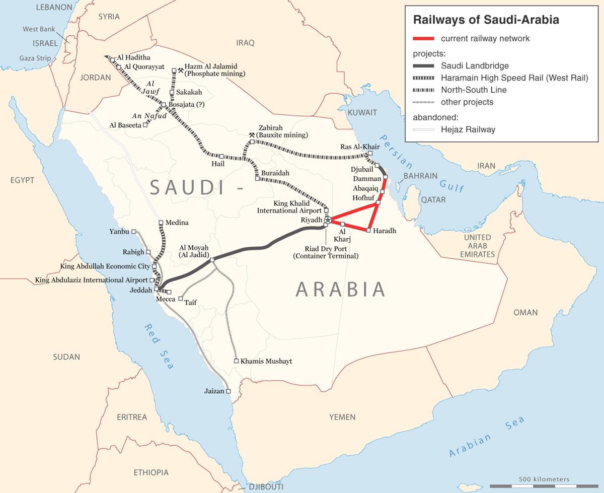 Bản đồ nước Ả Rập Xê Út (Arabie Saoudite Map) khổ lớn năm 2023