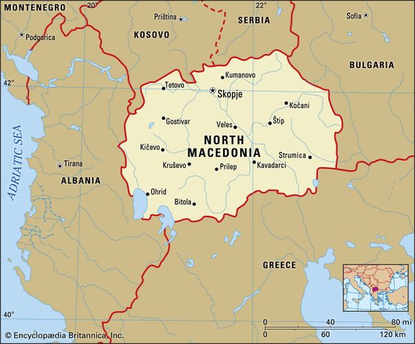 Bản đồ nước Macedonia (Macedonia Map) khổ lớn năm 2023