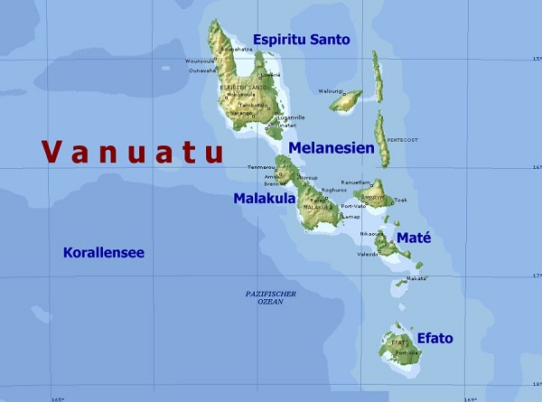 Bản đồ nước Vanuatu (Vanuatu Map) khổ lớn năm 2023