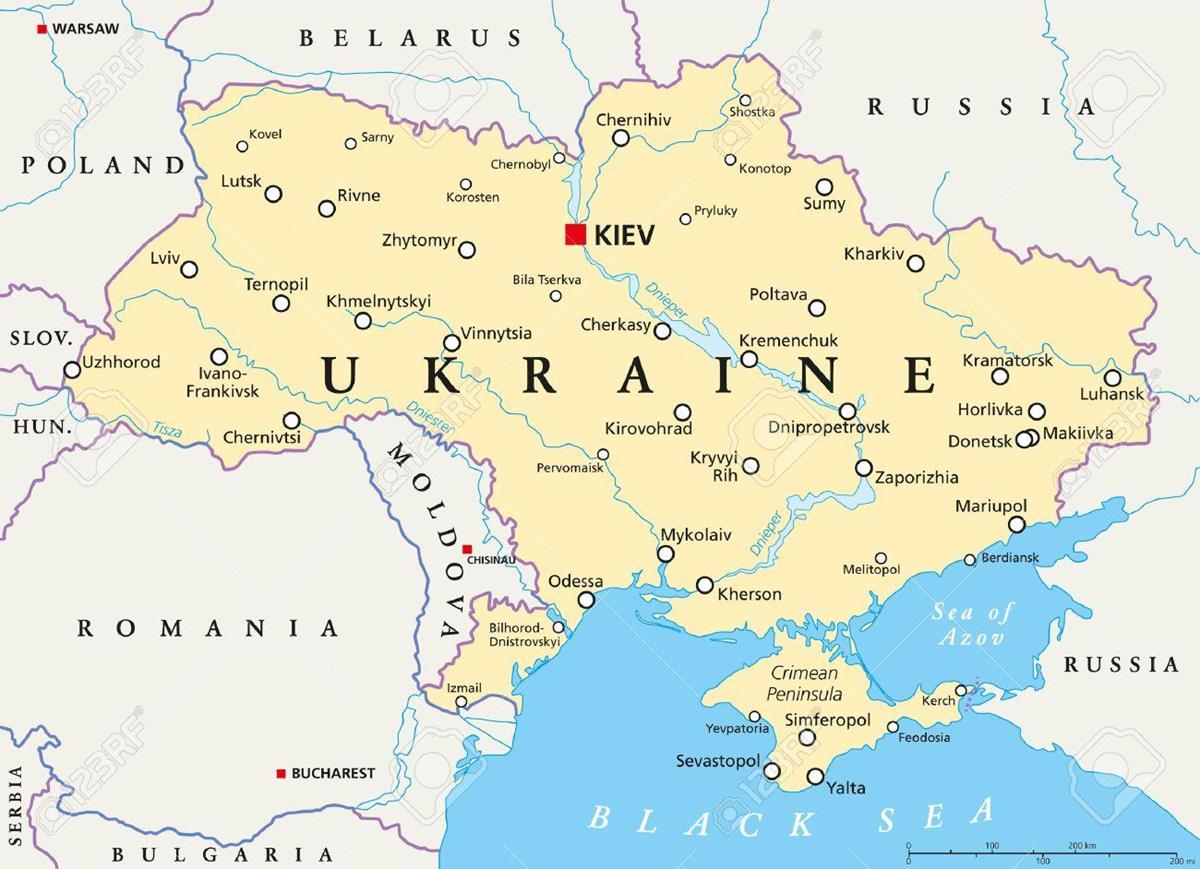 TẢI Bản đồ nước Ukraina (Ukraina Map) khổ lớn năm 2022
