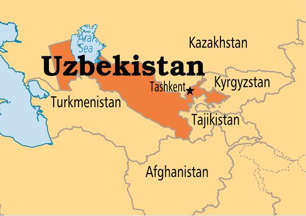Bản đồ nước Uzbekistan (Uzbekistan Map) khổ lớn năm 2022