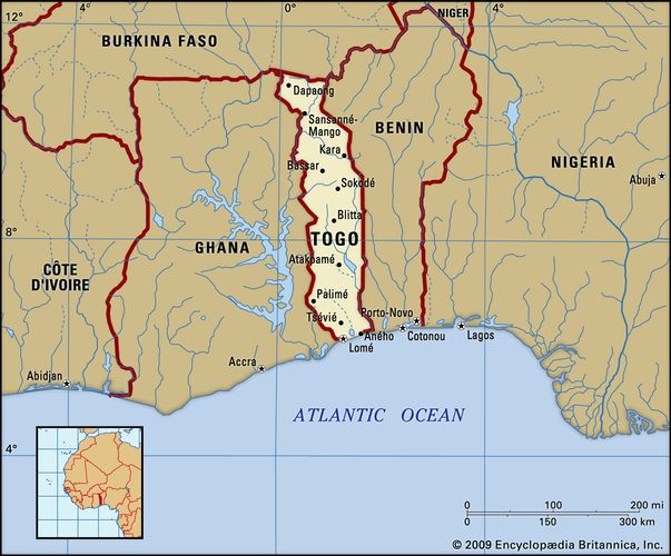 Bản đồ đất nước Togo (Togo Map) khổ lớn năm 2023