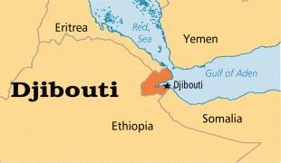 Bản đồ nước Djibouti (Djibouti Map) khổ lớn năm 2023