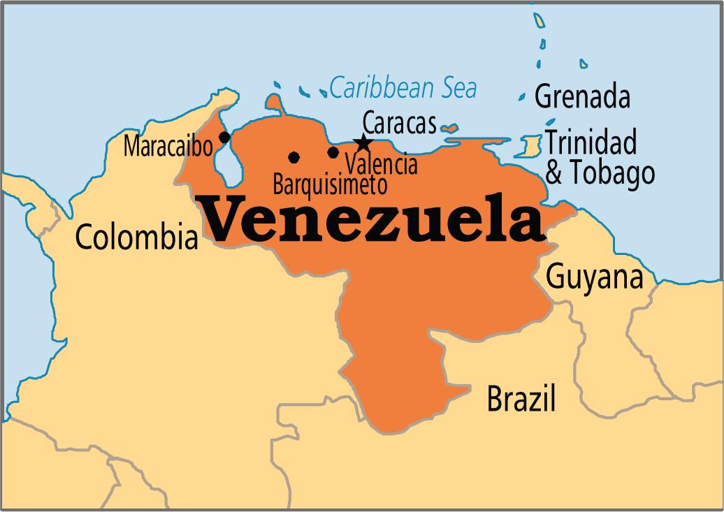 Bản đồ nước Venezuela (Venezuela Map) khổ lớn năm 2023