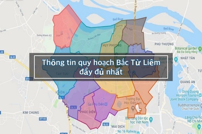 TẢI Bản đồ Quận Bắc Từ Liêm tại Hà Nội khổ lớn phóng to 2023