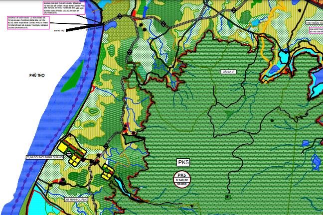 TẢI Bản đồ quy hoạch sử dụng đất Huyện Ba Vì đến năm 2030