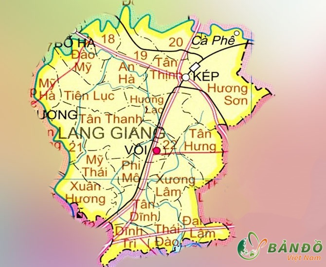 TẢI Bản đồ hành chính huyện Lạng Giang, tỉnh Bắc Giang) khổ lớn 2023