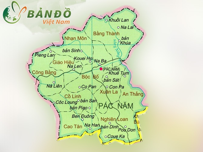 TẢI Bản đồ hành chính Huyện Pác Nặm, tỉnh Bắc Kạn khổ lớn 2023