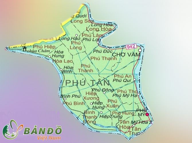 TẢI Bản đồ huyện Phú Tân, tỉnh An Giang khổ lớn phóng to 2023