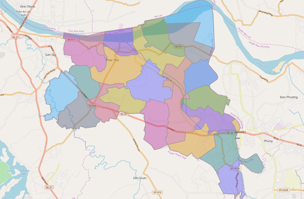 TẢI Bản đồ huyện Phúc Thọ & Thông tin quy hoạch đến năm 2030