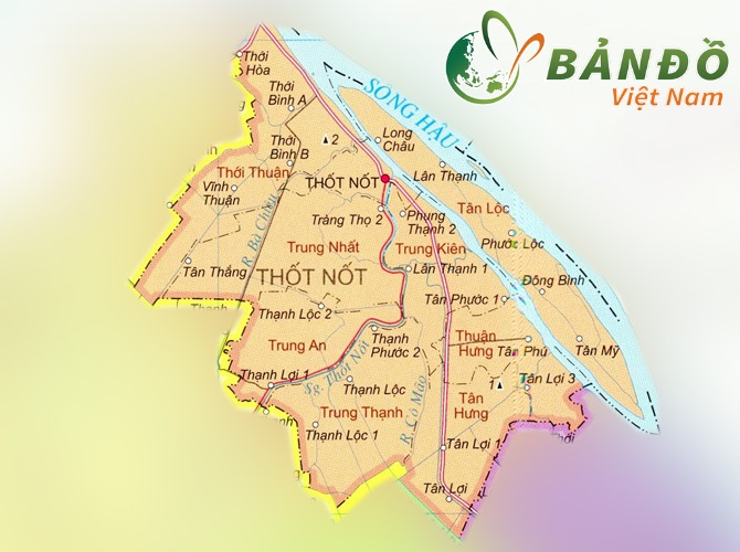 TẢI Bản đồ Quận Thốt Nốt, TP Cần Thơ khổ lớn phóng to 2023