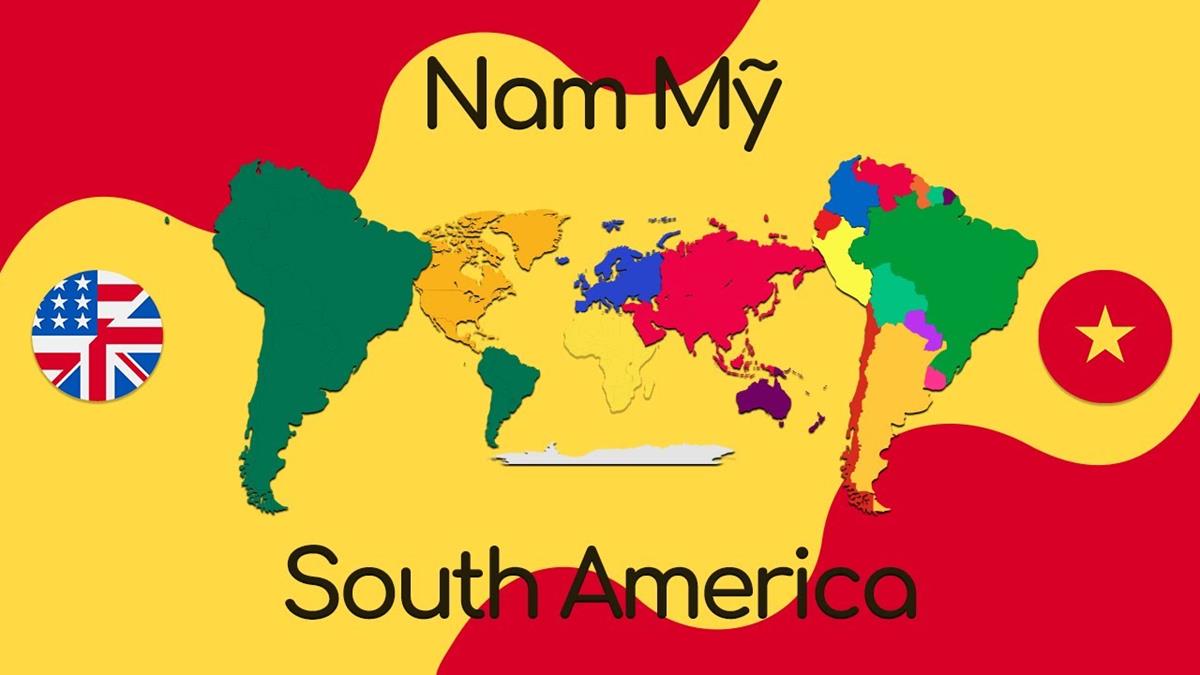 Bản đồ Châu Nam Mỹ (South America Map) khổ lớn năm 2022