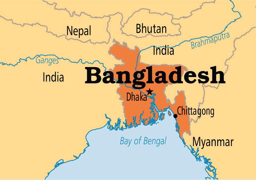 Bản đồ nước Bangladesh (Bangladesh Map) khổ lớn năm 2023