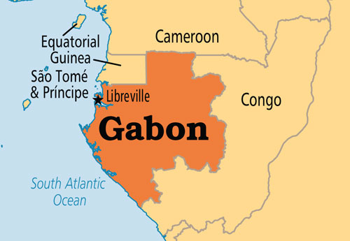 Bản đồ đất nước Gabon (Gabon Map) khổ lớn năm 2023