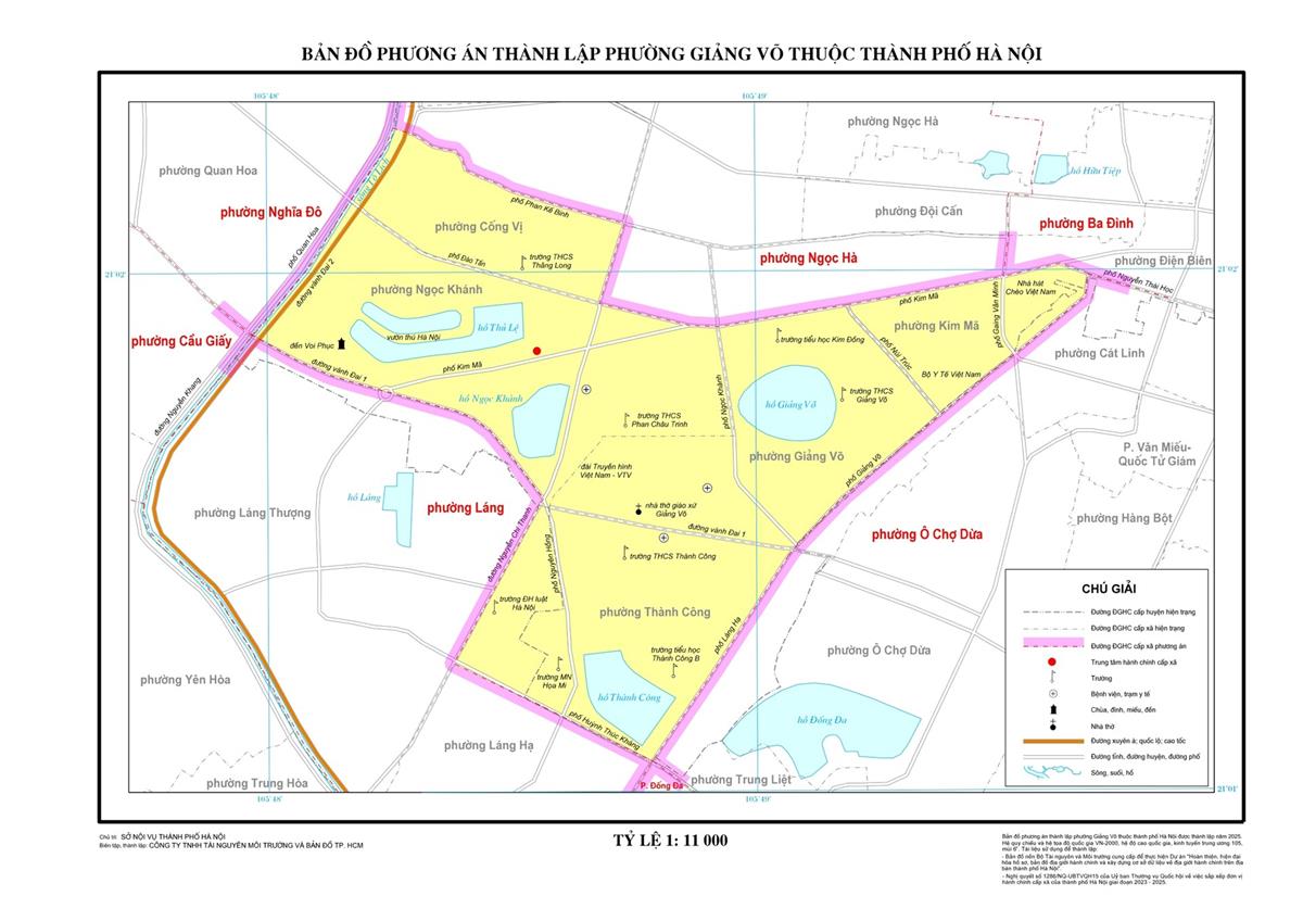 TẢI Bản đồ hành chính Phường Giảng Võ, TP Hà Nội khổ lớn (2026)
