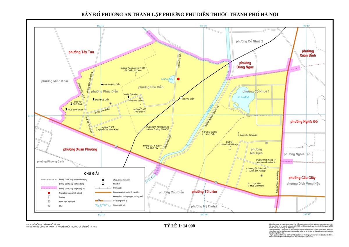 TẢI Bản đồ hành chính Phường Phú Diễn, TP Hà Nội khổ lớn (2026)