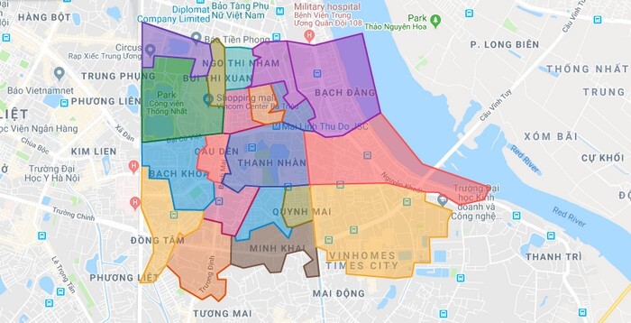 TẢI Bản đồ Quận Hai Bà Trưng khổ lớn phóng to 2023