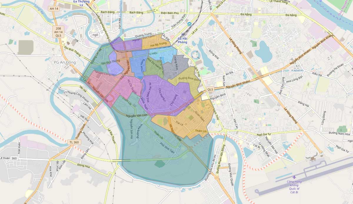 TẢI Bản đồ Quận Lê Chân, TP Hải Phòng khổ lớn phóng to 2023