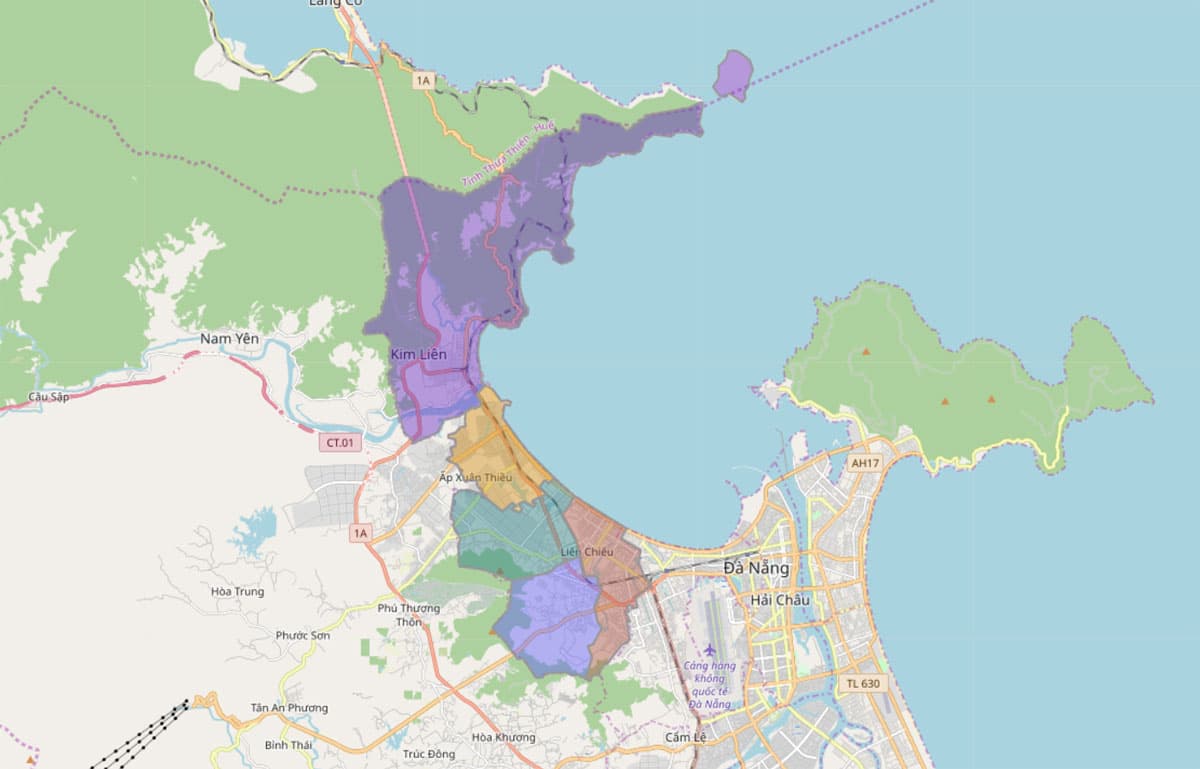 TẢI Bản đồ hành chính Quận Liên Chiểu, TP Đà Nẵng khổ lớn 2023