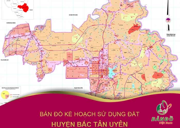 TẢI Bản đồ quy hoạch sử dụng đất huyện Bắc Tân Uyên đến năm 2030