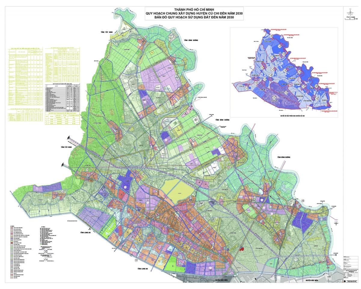 TẢI Bản đồ quy hoạch sử dụng đất huyện Củ Chi đến năm 2030