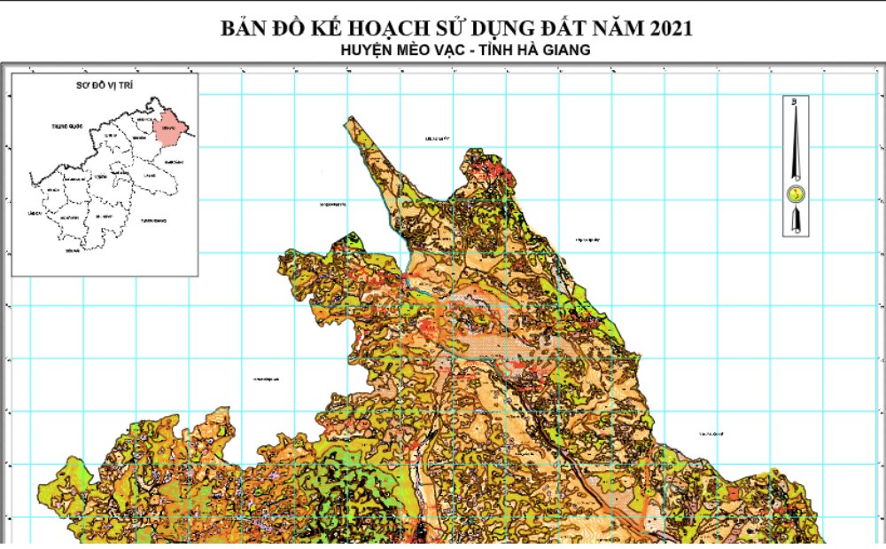 Bản đồ quy hoạch sử dụng đất huyện Mèo Vạc đến năm 2030