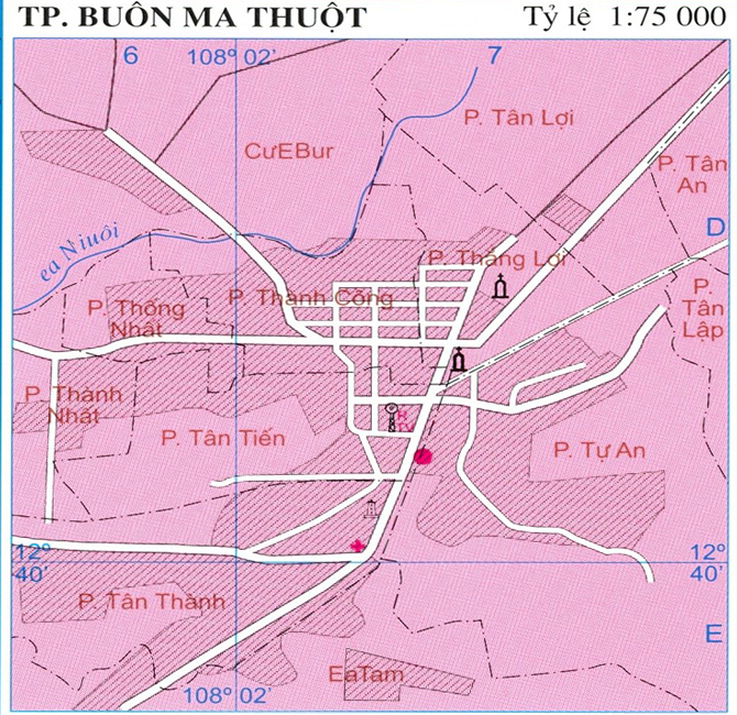 TẢI Bản đồ thành phố Buôn Ma Thuột khổ lớn phóng to 2023