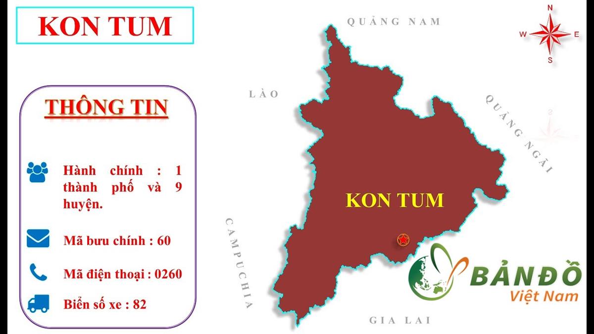 Bản đồ Hành chính tỉnh Kon Tum & Thông tin quy hoạch 2022