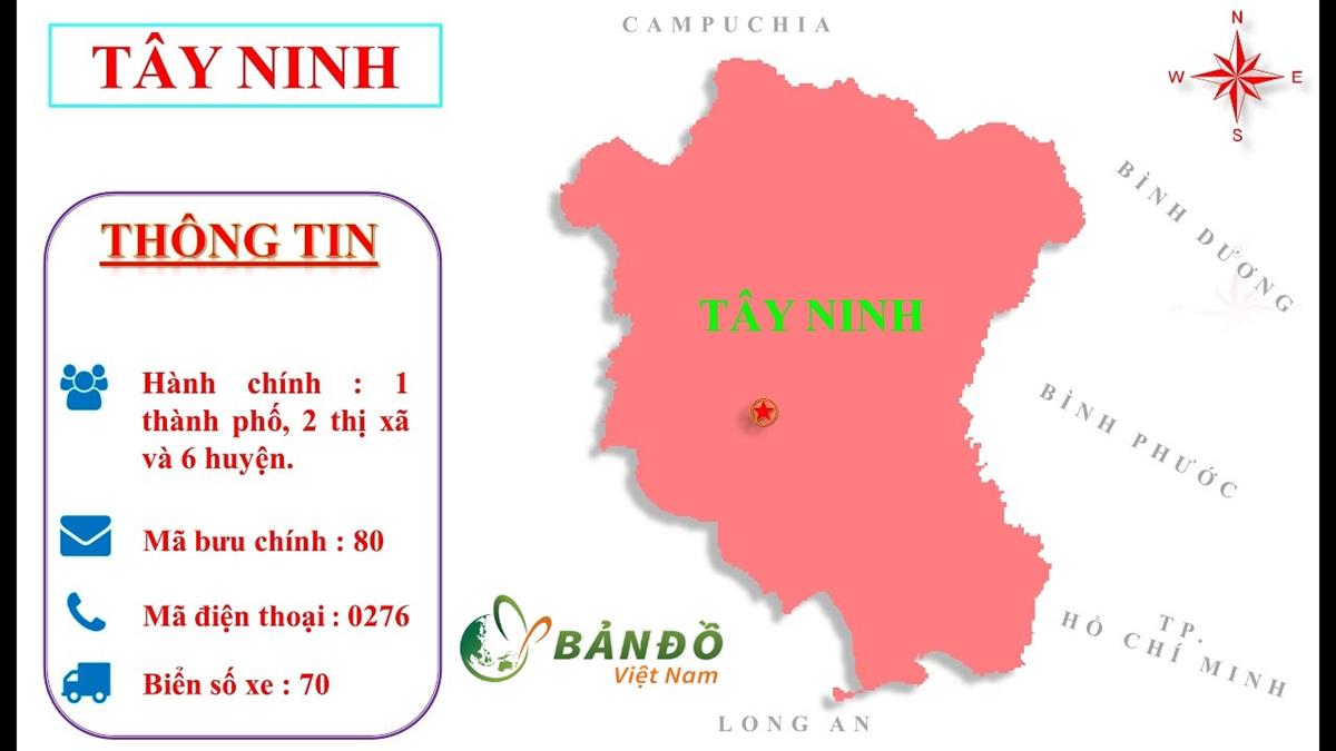 Bản đồ Hành chính tỉnh Tây Ninh & Thông tin quy hoạch 2022