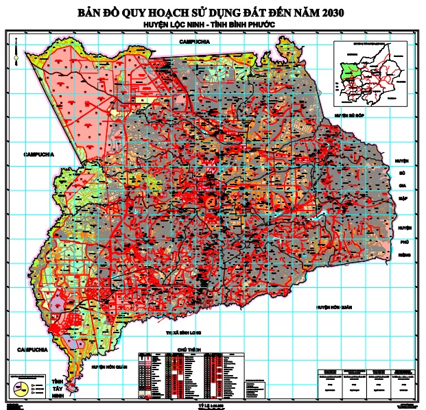 TẢI Bản đồ quy hoạch sử dụng đất Huyện Lộc Ninh đến năm 2030