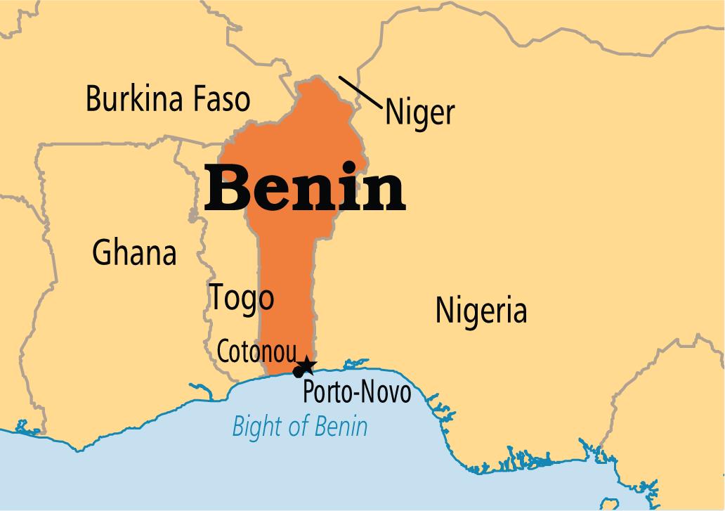 Bản đồ nước Benin (Benin Map) khổ lớn năm 2023