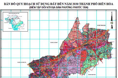 Bản đồ quy hoạch sử dụng đất Phường Phước Tân Biên Hoà đến năm 2030