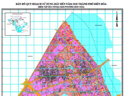 Bản đồ quy hoạch sử dụng đất Phường Bửu Hoà Biên Hoà đến năm 2030