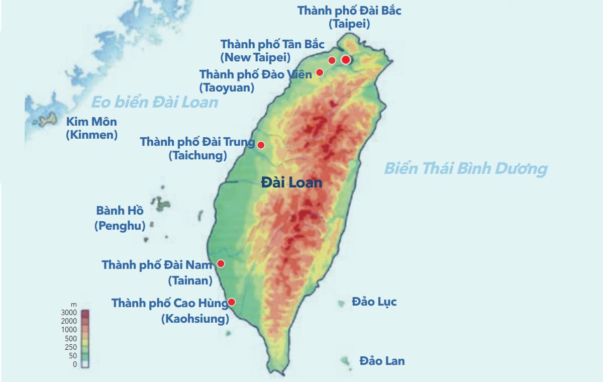 Bản đồ Đài Loan & Thông tin, vị trí về Đài Loan chi tiết