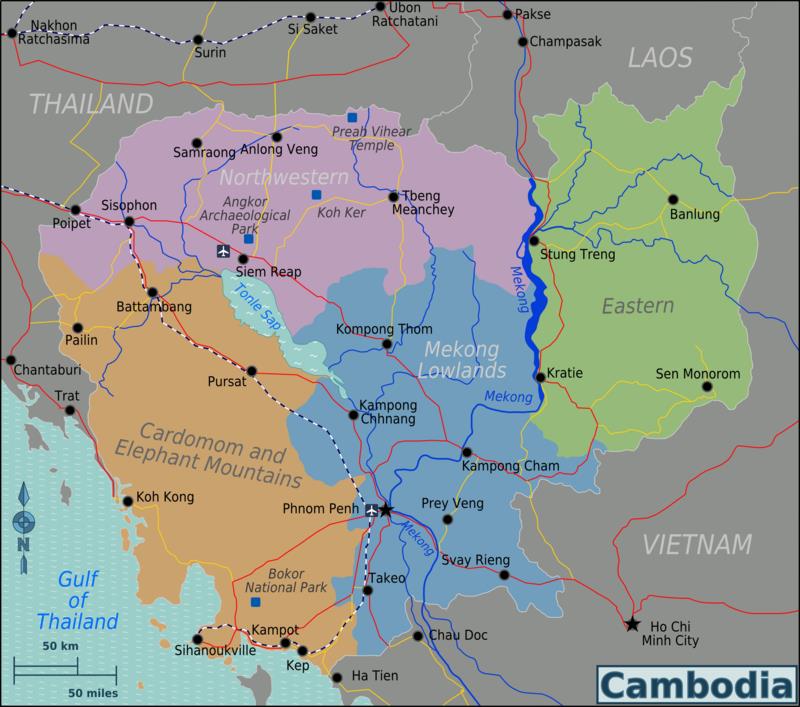 Bản đồ nước Campuchia, lịch sử & vị trí địa lý Campuchia năm 2022