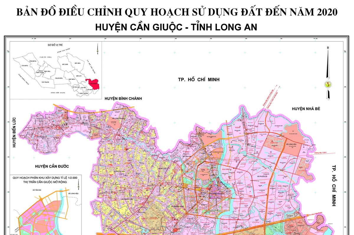TẢI Bản đồ quy hoạch sử dụng đất Huyện Cần Giuộc đến năm 2030