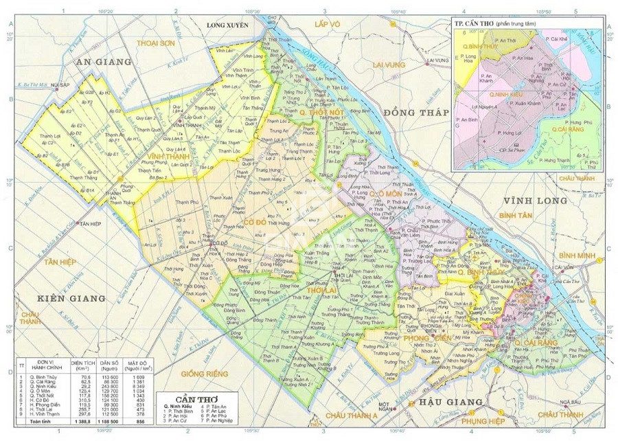 TẢI Bản đồ quy hoạch sử dụng đất Thành phố Cần Thơ đến năm 2030