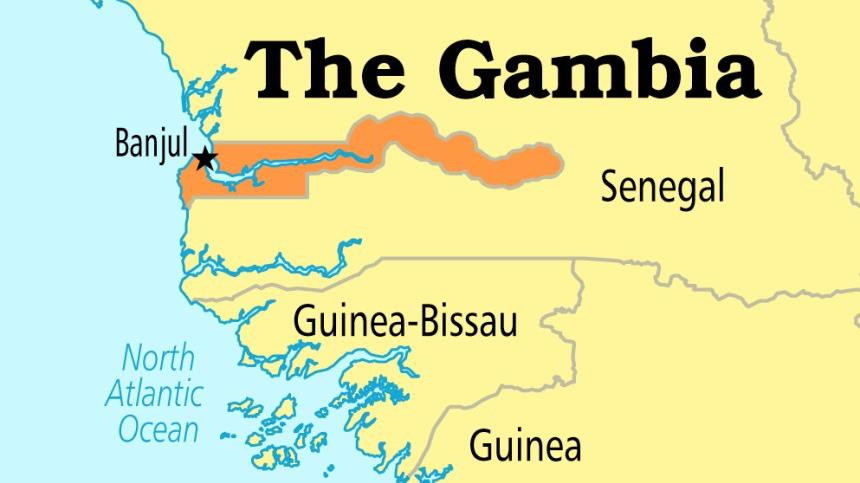 Bản đồ đất nước Gambia (Gambia Map) khổ lớn năm 2023