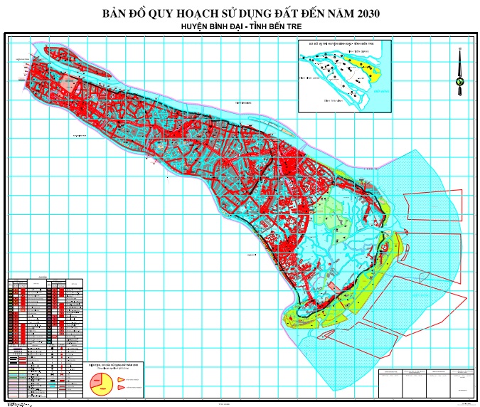 TẢI Bản đồ quy hoạch sử dụng đất Huyện Bình Đại đến năm 2030