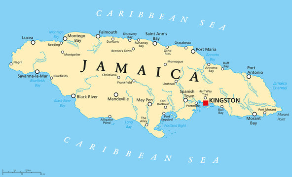 Bản đồ nước Jamaica (Jamaica Map) khổ lớn năm 2022