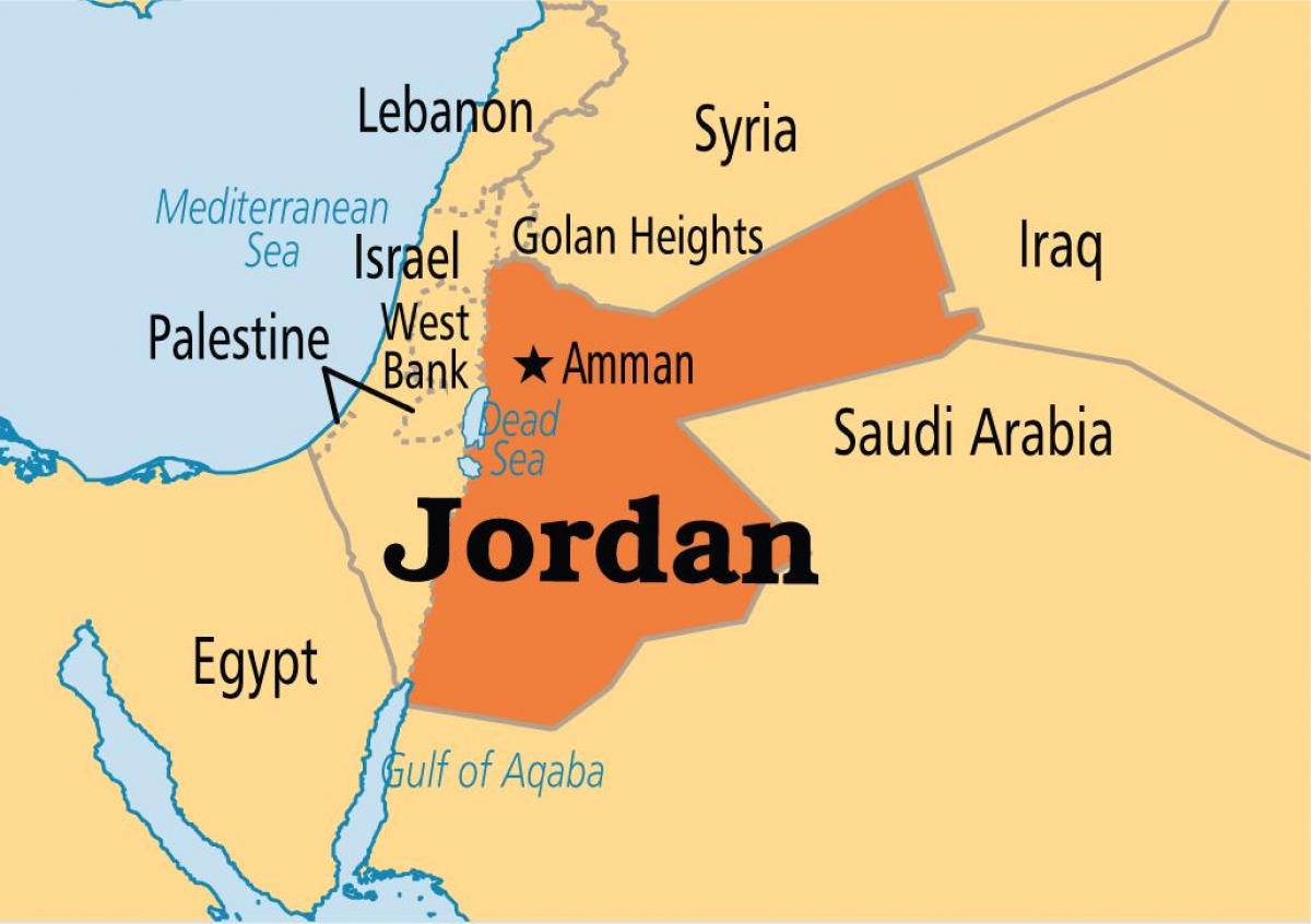 Bản đồ nước Hashemite Jordan (Hashemite Jordan Map) khổ lớn năm 2022