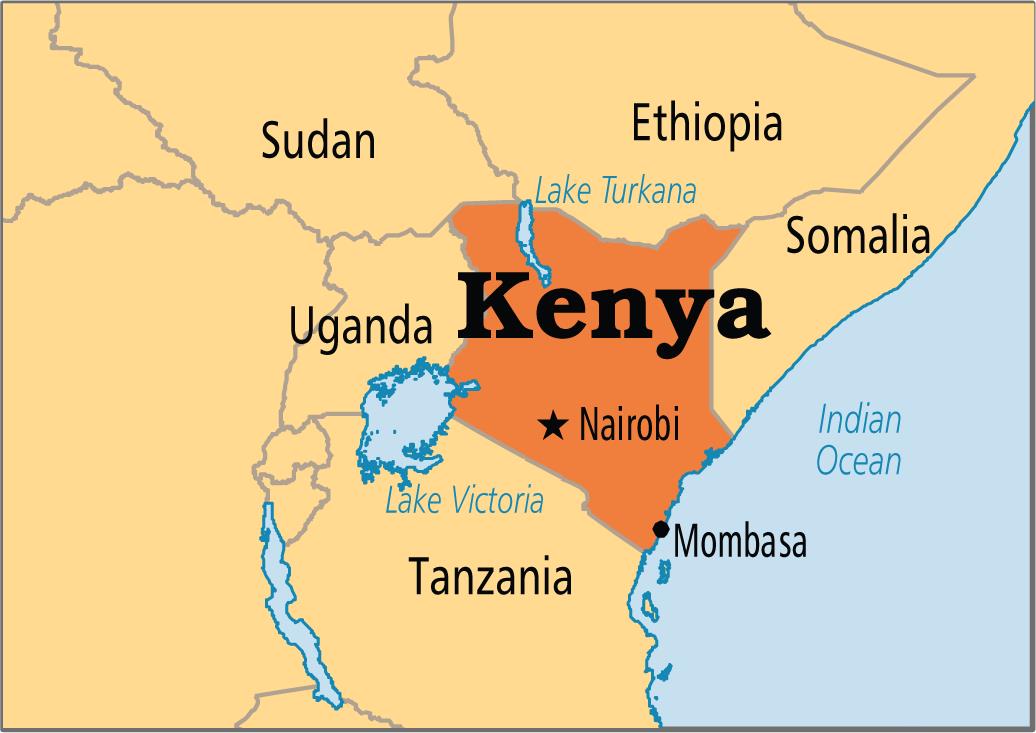 Bản đồ nước Kenya (Kenya Map) khổ lớn năm 2023