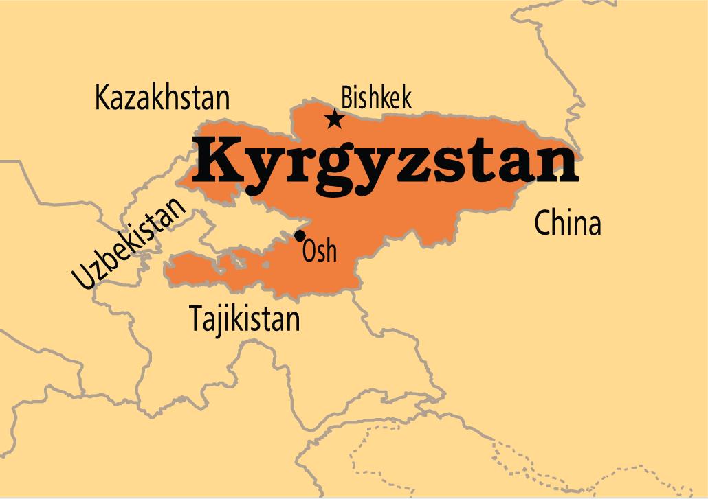 Bản đồ nước Kyrgyzstan (Kyrgyzstan Map) khổ lớn năm 2022