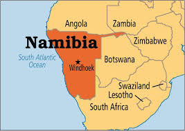 Bản đồ nước Namibia (Namibia Map) khổ lớn năm 2022